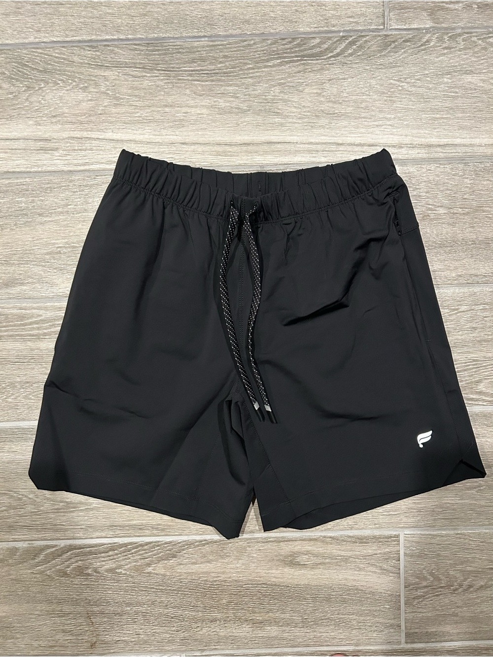 Fabletics Men's Black Athletic Drawcord Shorts